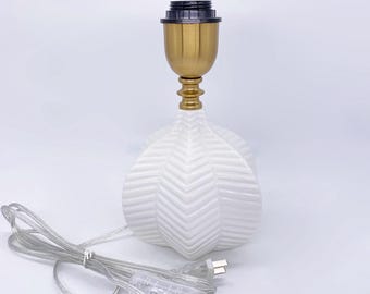 Pied de lampe de table en céramique, Cordon d'alimentation, Blanc ou noir