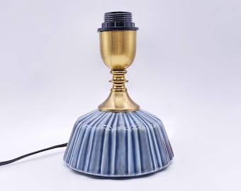 Ceramic table lamp base,Plug-in Cord,Clear or Black,Size W6.1“ by H8"