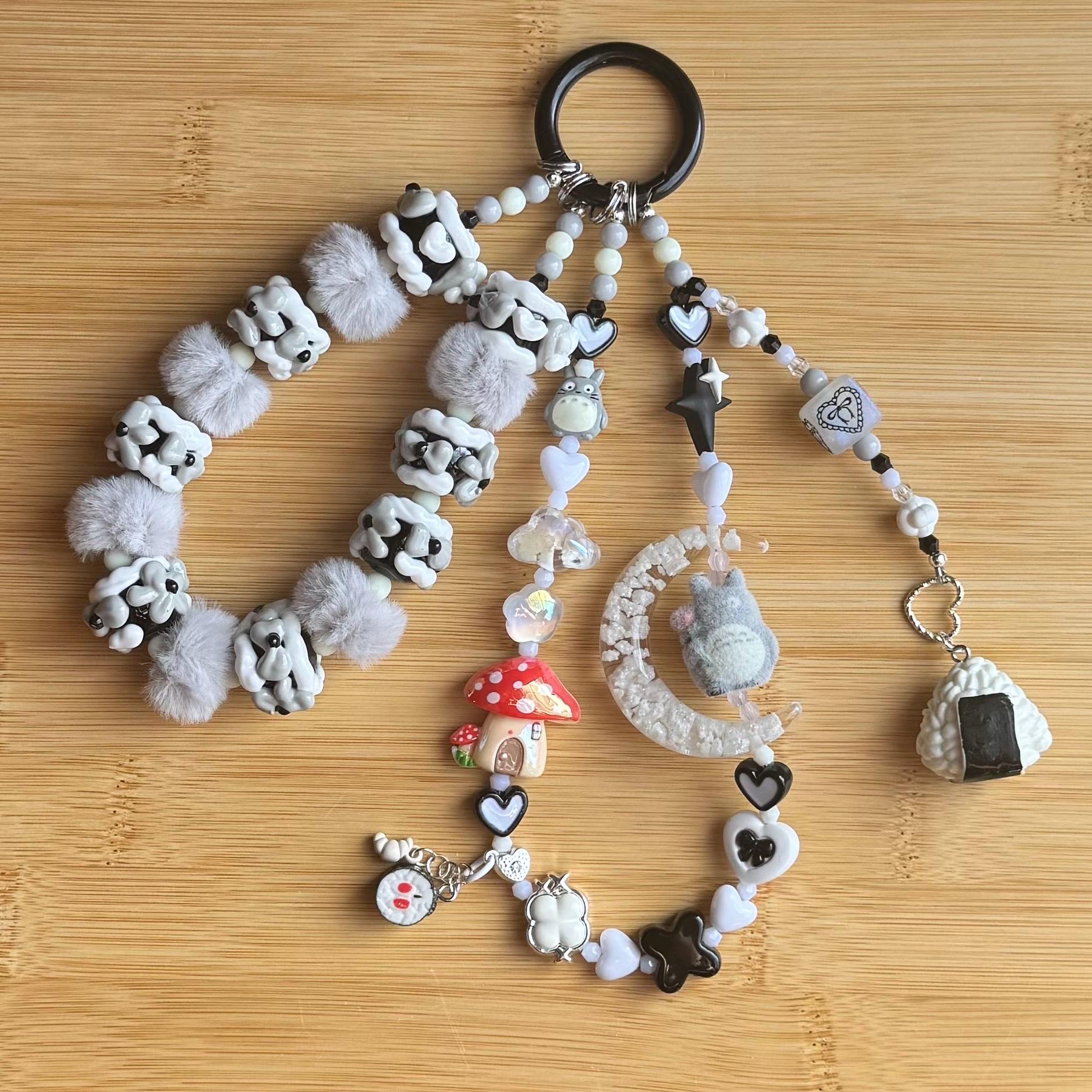 Fluffy Double Keychain - Etsy