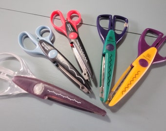 FUN Crafting/Scrapbook Scissors! Five Different Shapes! Free Shipping