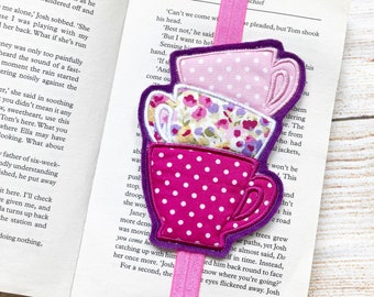 Teacups Book Band, Teacups Bookmark