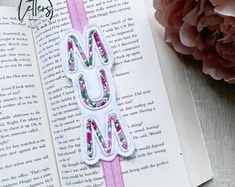 Liberty Print Mum Bookmark, Mum Book Band - Poppy Forrest Pink
