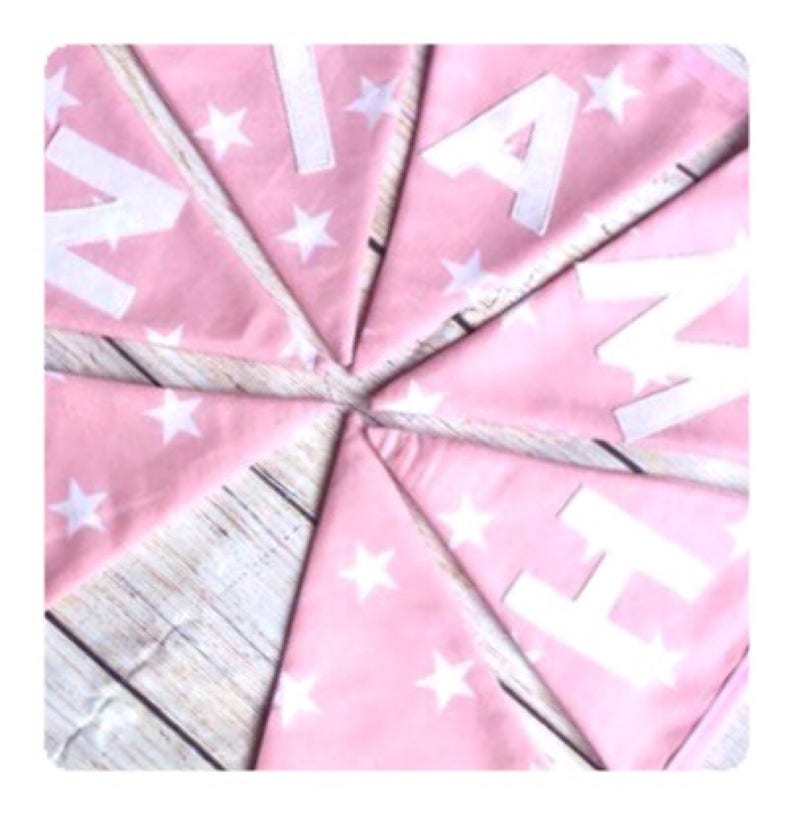Girls Personalised Bunting New Baby Bunting Nursery Bunting Etsy UK