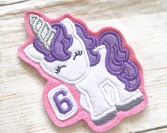 Unicorn Birthday Badge, Fairytale Birthday, Felt Birthday Badge