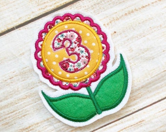 Flower Birthday Badge