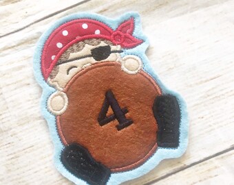 Pirate Birthday Badge, Pirate Birthday, Felt Birthday Badge