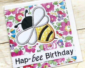 Hap-bee Birthday Card, Bee Card