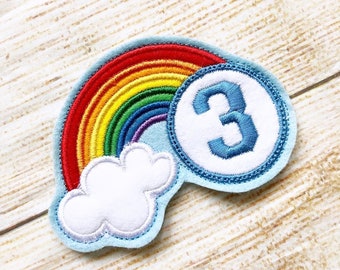 Rainbow Birthday Badge, Pin Badge