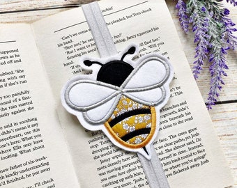 Bee Bookmark, Liberty Print Fabric Bee, Book Band