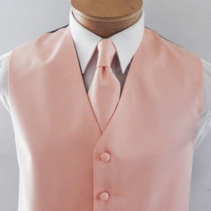 Solid Vest and Tie Sets - Light Peach main image 0
