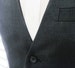 Mens Slim Skinny Fit Black And Gray Tic Weave. Three Pocket Mans Vest tight fitting slim