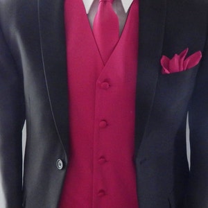 Fuchsia Oversized Vest With Buttons