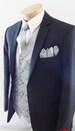 Mens Vest Silver Tone On Tone Satin Paisley Vest Tie And Pocket Square Set