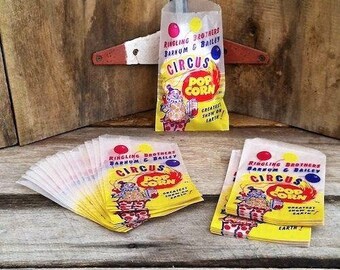 Popcorn Bag. Junk Journal Supply Vintage Style Popcorn Bags 25 Journal Decoration
