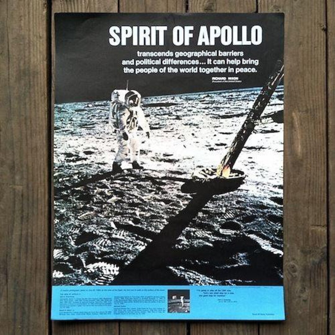 Vintage Original APOLLO XI Moon Walk NASA Space Poster 1969 - Etsy