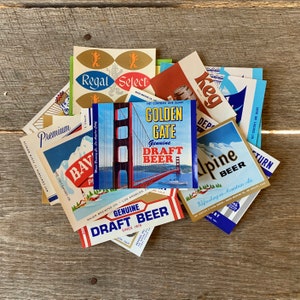 20 Vintage Original CALIFORNIA BEER Bottle Labels Lot Collection 1950