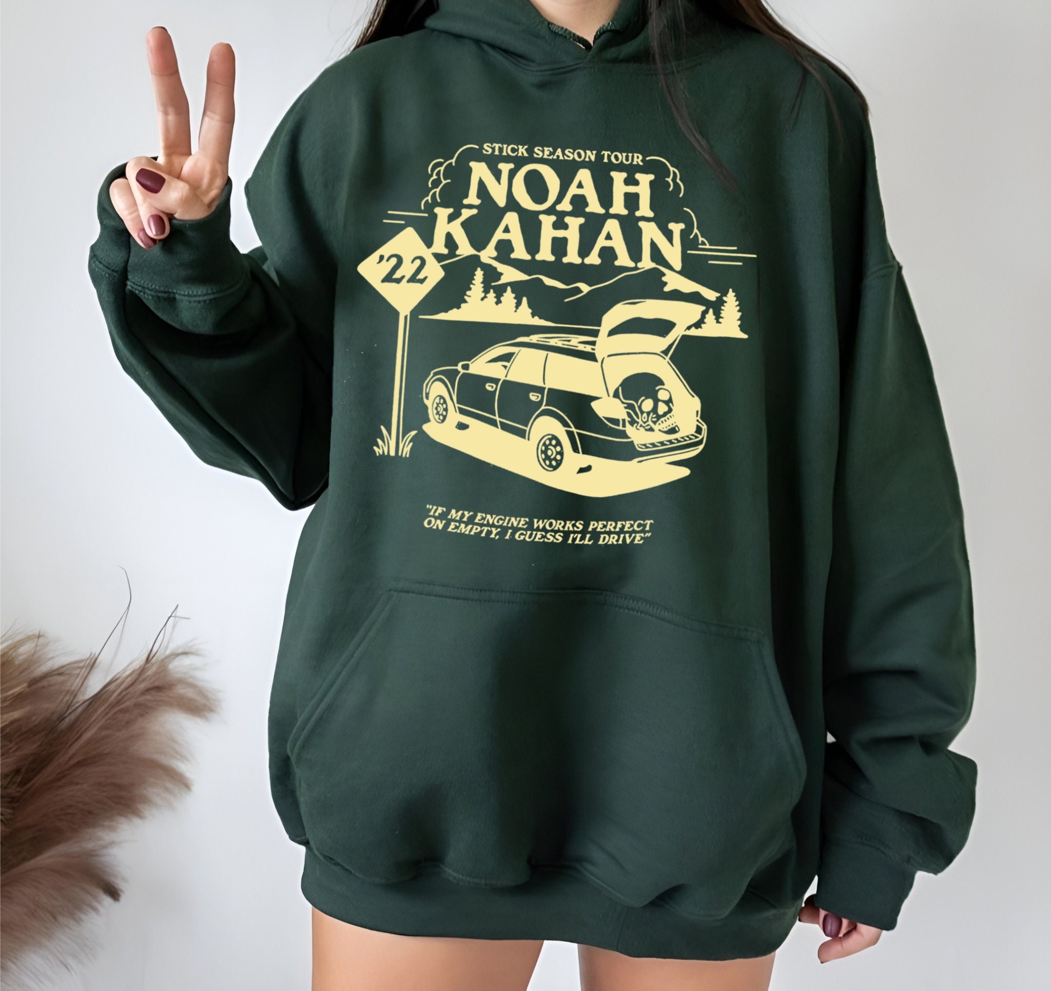 Discover Sticky Season Noah Kahan Merch Hoodie, Empty Tank Tour Hoodie