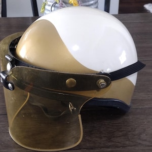 Vintage Buco Protector Half Helmet 50's 60's Motorcycle, 2 Tone