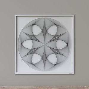 Large Wall Art String Art Zen Wall Art Sacred Geometry Wall Art for Restaurants Shop Lounge Bar, Home Office Wall Art image 1