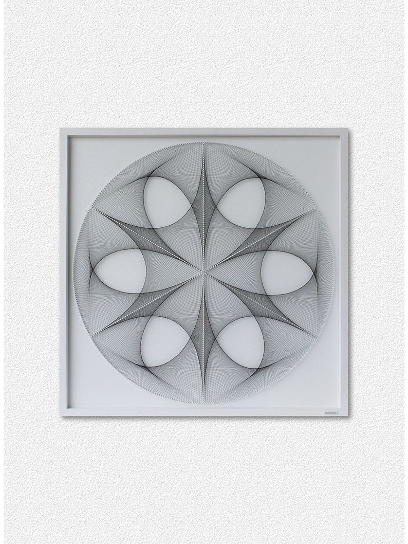 Large Wall Art String Art Zen Wall Art Sacred Geometry Wall Art for Restaurants Shop Lounge Bar, Home Office Wall Art image 6