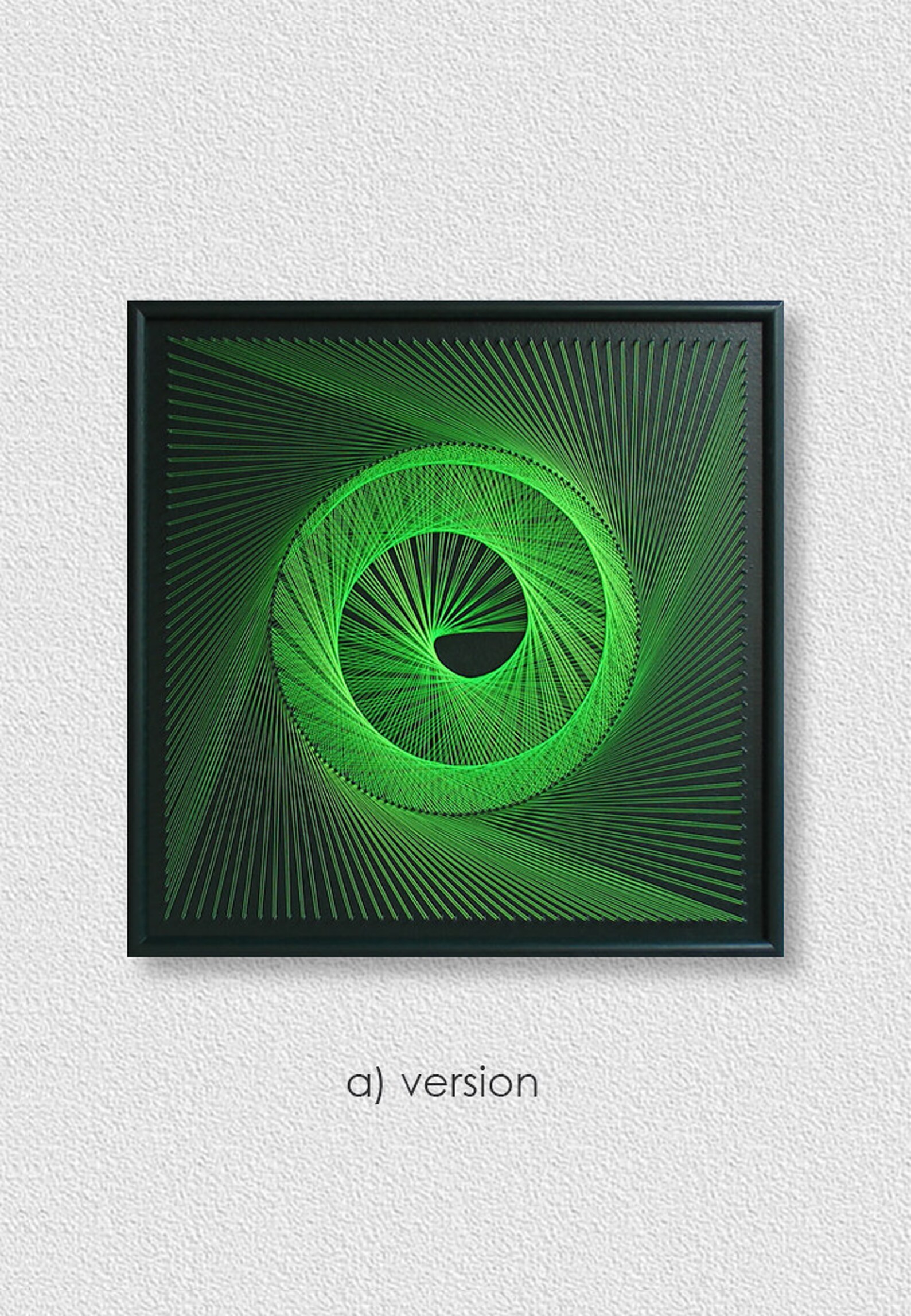 String Art Green Zen Wall Art Wall Art Modern Abstract Etsy