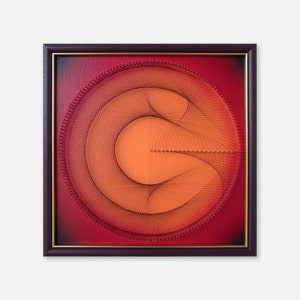 Elegant Wall Art in Red - Fine String Art Living Room Modern ...