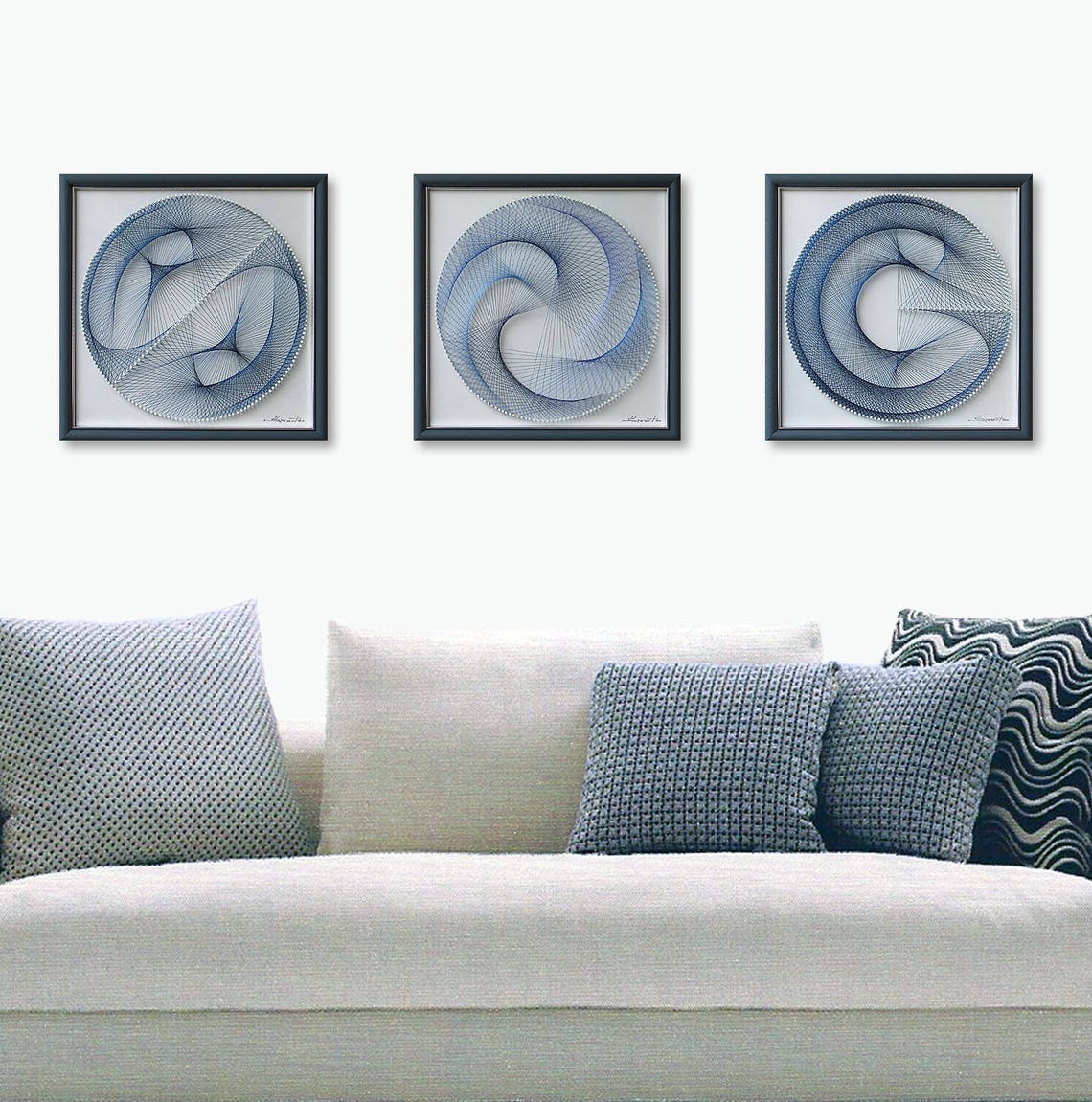Zen Wall Art in Pastel Blue for Office or Home Framed Etsy