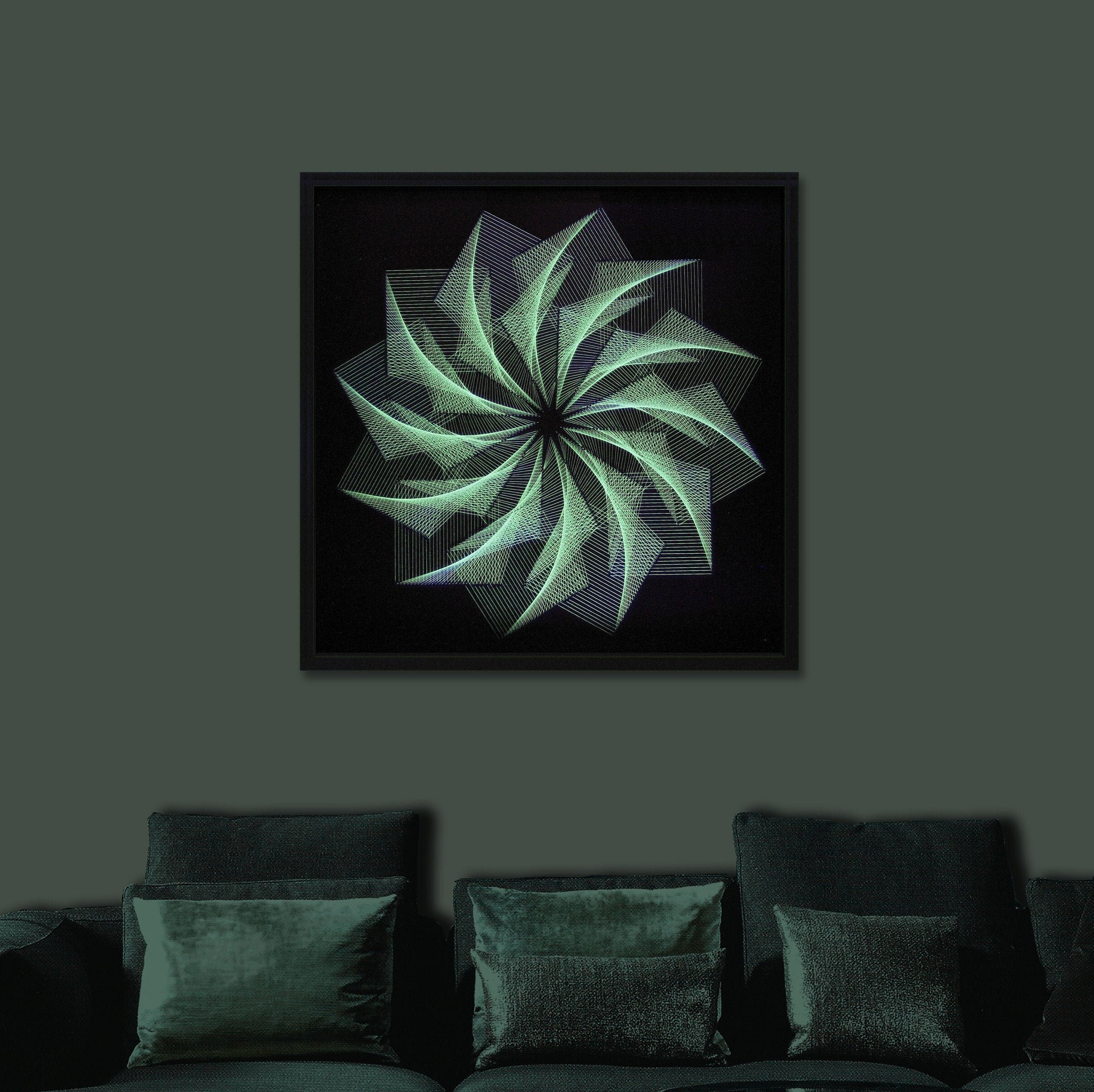 Xxx Jks Hd Vidio - Zen Wall Art Green for Living Room Modern String Art Large - Etsy Ireland