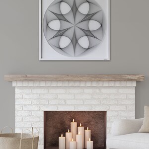 Large Wall Art String Art Zen Wall Art Sacred Geometry Wall Art for Restaurants Shop Lounge Bar, Home Office Wall Art image 4