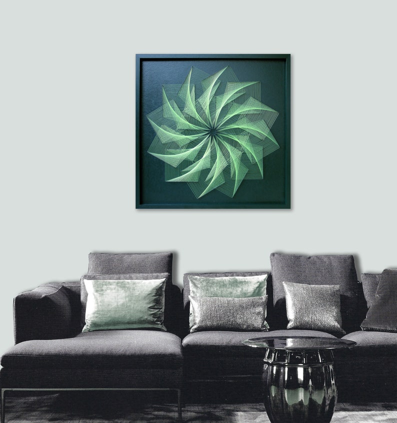 Zen Wall Art Green Large Neon Wall Art Minimalist Living Etsy