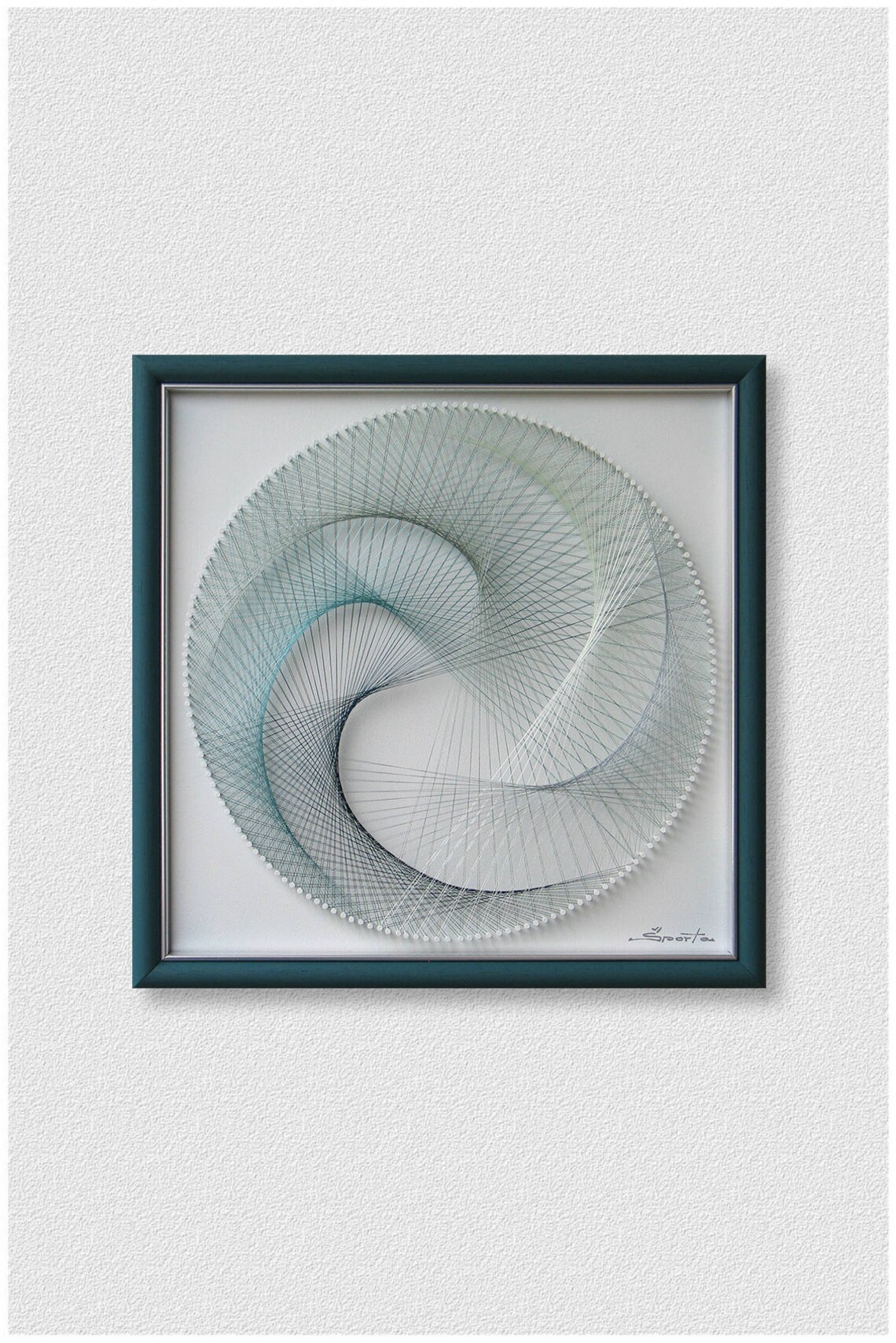 Wall Art in 7 Rainbow colours Zen String Art Etsy