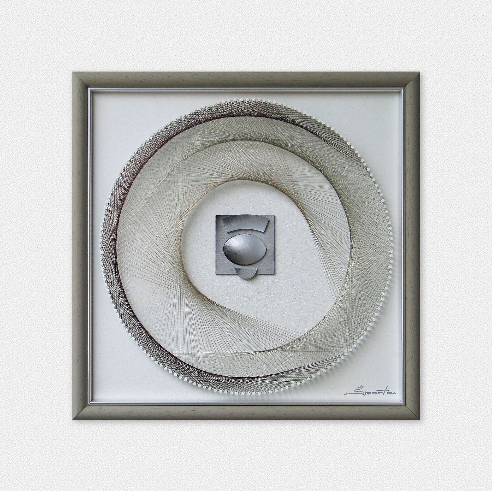 Neutral Abstract String Art - Modern Calming Zen Wall Hanging - Etsy