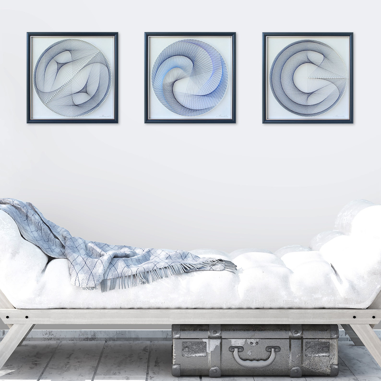 Calming Wall Art in Light Blue for Office Living Room Etsy