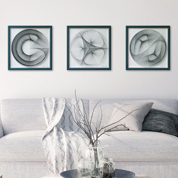 Wall Decor in Pale Turquoise for Home or Office 3D Zen Wall Etsy