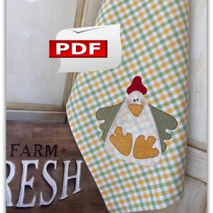Co-Co-Dè, creative sewing project, pattern, tutorial, applique, hen, dishcloth, decoration,