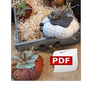 Pumpkin patch: cartamodello in PDF per realizzare un zucca autunnale imbottita e decorata