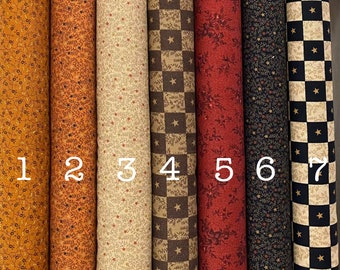 Fall & Prim: Tessuto cotone americano, tagli minimi da 20x110 cm, tessuto autunnale per patchwork, cucito creativo, pupazzeria
