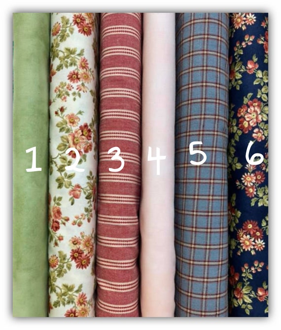 Country garden: tessuto cotone americano, tagli da 20x110 cm, ideale per patchwork, cucito creativo, pupazzeria. - Italia