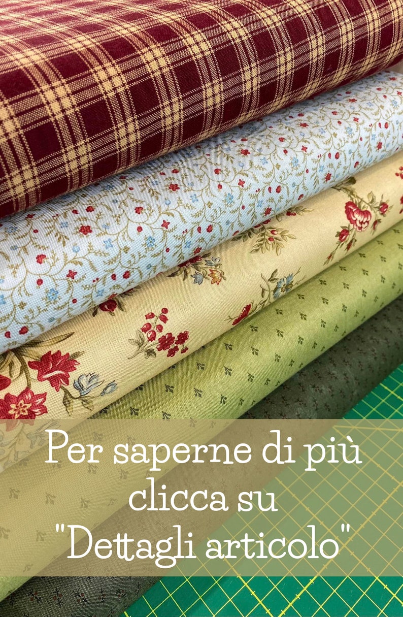 Country Home, tessuto cotone americano, tessuto fantasia, tessuto per patchwork, cucito creativo, pupazzeria, tessuto al metro immagine 9