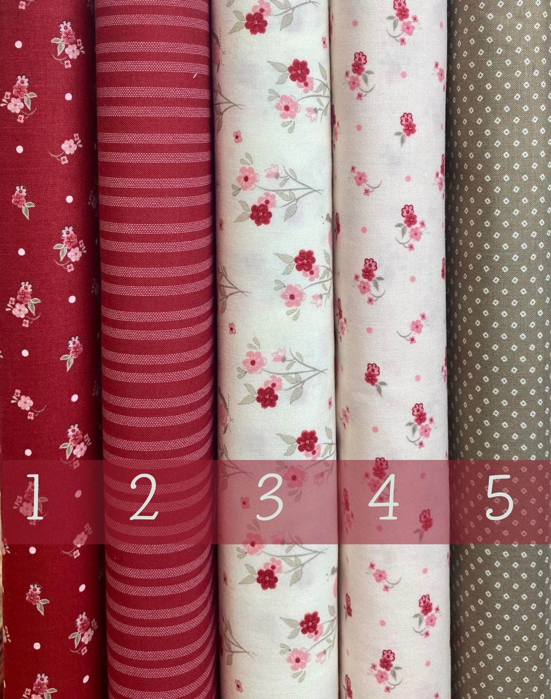 oneOone Cambric Cotone Rosso Tessuto Silhouette Floreale