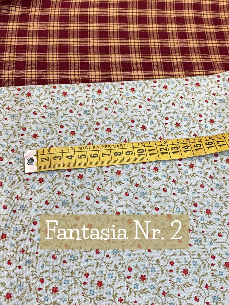 Country Home, tessuto cotone americano, tessuto fantasia, tessuto per patchwork, cucito creativo, pupazzeria, tessuto al metro Fantasia Nr.2