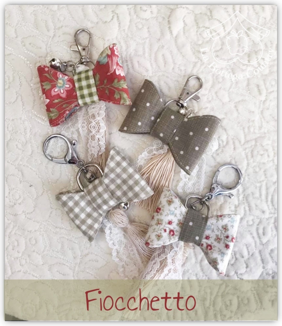 Sewing Pattern Key Rings Bow, Pattern With Instructions for Making a Fabric Key Ring - Etsy