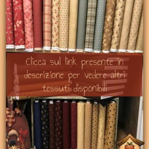 Country Home, tessuto cotone americano, tessuto fantasia, tessuto per patchwork, cucito creativo, pupazzeria, tessuto al metro immagine 10