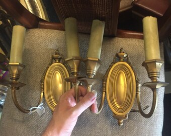 Vintage Pair Of Sconces