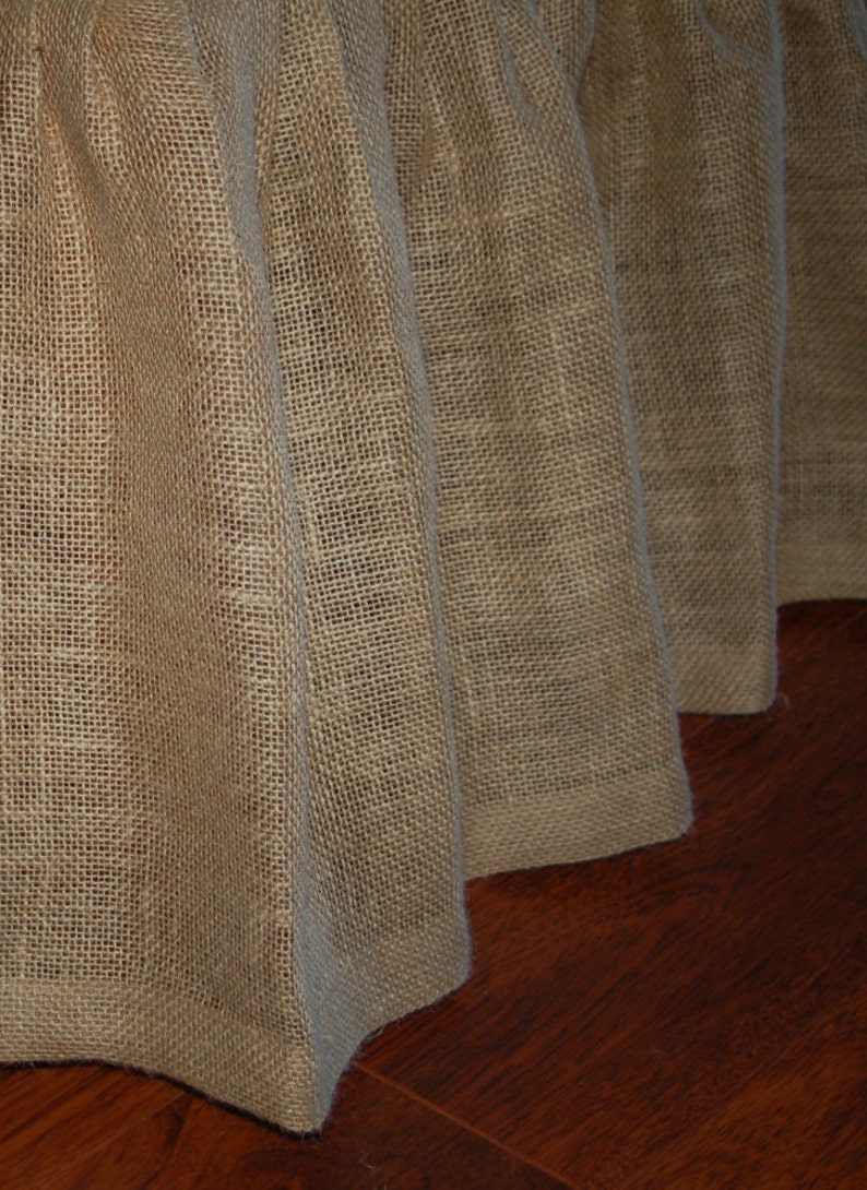 Beautifulstylish Natural Burlap Ruffled Bed Skirt King Size Etsy