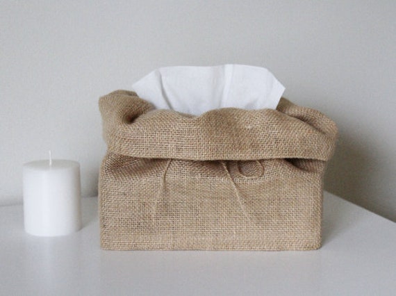 Burlap tissue 2024 box cover