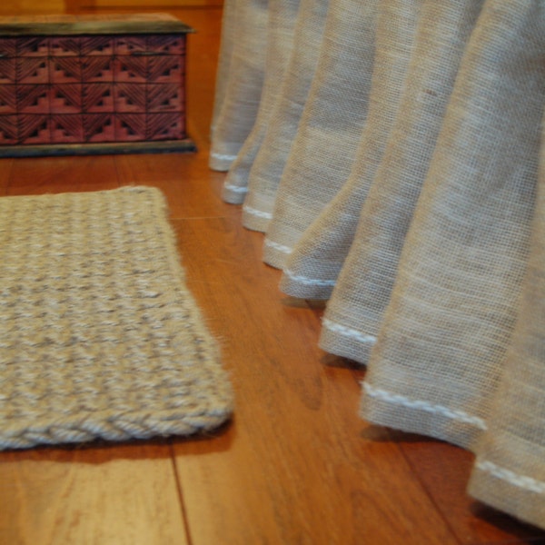 Burlap Bed Skirt Etsy