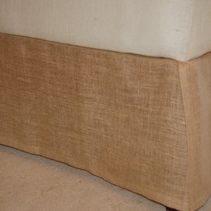 Simple Rustic Cottage Chic Burlap 100 Jute Bed Skirt Queen 60 Simple Rustic Cottage Chic Burlap 100, Ivory Cal King Bed Skirt