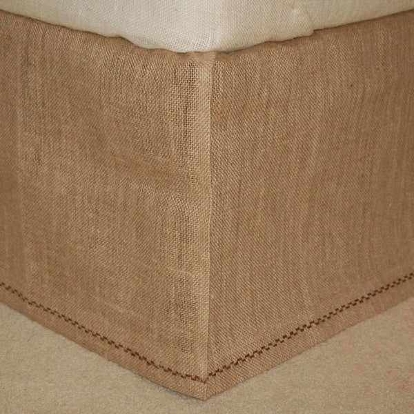 Burlap Bed Skirt Etsy