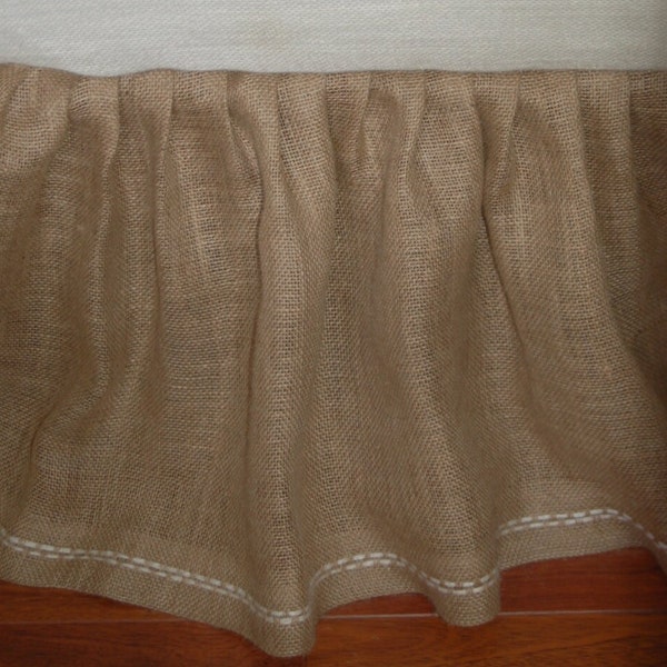 Burlap Bed Skirt Etsy